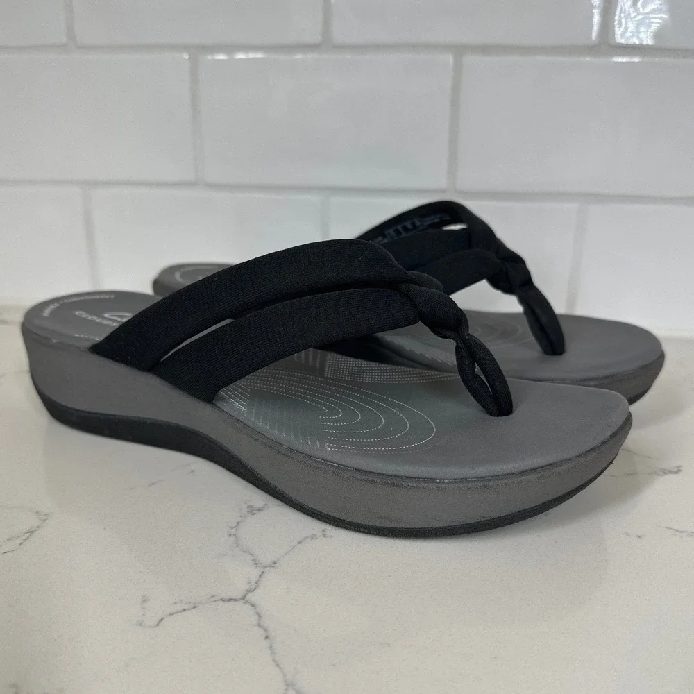 Clarks Sandals Womens 39 Size 8 CloudSteppers Arla Kaylie Wedge Heeled Sandals